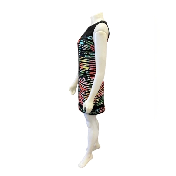 Joseph Ribkoff Mini Sleeveless Dress Floral Black/Multi Colour Size 4 EUC - Picture 2 of 8